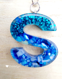 Letter S -  Blauw Stone