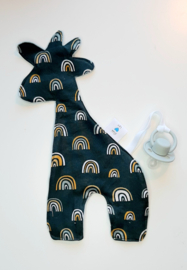 Speendoek Giraffe - Rainbow Baby Green