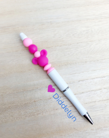 Pen wit - Mickey Pink ♡ roze