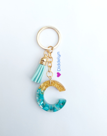 Letter C - Mint groen en goud ♡ mint kwastje