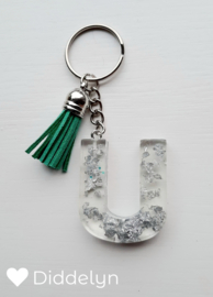 Letter U - Zilver Clear