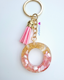 Letter O -  Stone Roze ♡ roze kwastje
