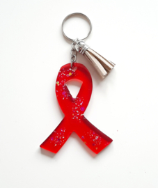 Pink Ribbon - Rood met kwastje