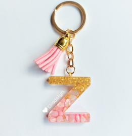 Letter Z -  Stone Roze ♡ Roze kwastje