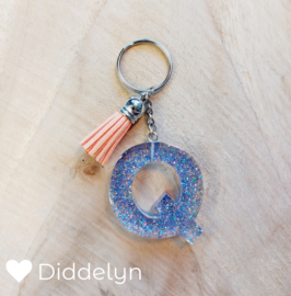 Letter Q - Glitter Clear