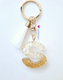 Letter S -  Wit met goud