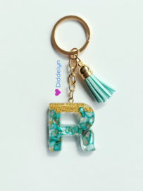 Letter R - Mint groen en goud ♡ mint