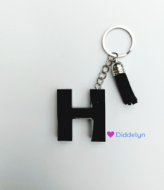 Letter H - zwart