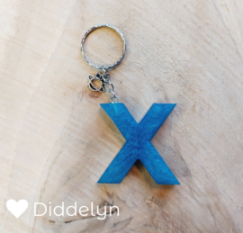Letter X -  Licht blauw