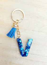 Letter V - Stone blauw