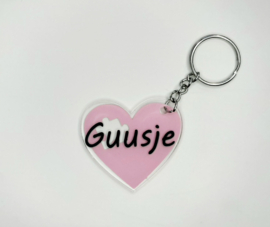 Hart sleutelhanger met naam