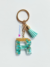 Letter R - Mint groen en goud ♡ mint