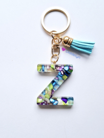 Letter Z -  Multicolor Stone paars ♡ Aqua
