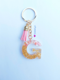 Letter G -  Stone Roze ♡ roze kwastje