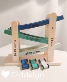 Autobaantje gepersonaliseerd - Blauw