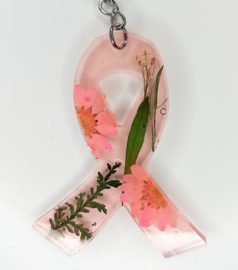 Pink Ribbon - Roze met bloemen