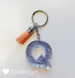 Letter Q - Glitter Clear
