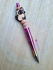 Roze glans pen -  Siamese Poes