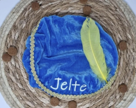 Pietenmuts met naam - blauw