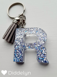 Letter R - Glitter Clear