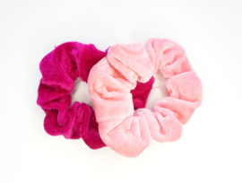 Set van 2 crunchies - Licht roze & paars roze