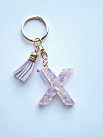 Letter X -  Multicolor ♡ lila kwastje