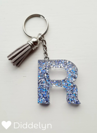 Letter R - Glitter Clear