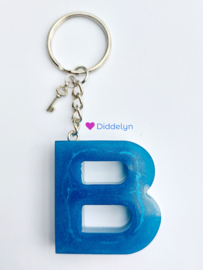 Letter B - Blauw met sleuteltje