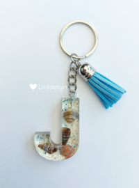 Letter J - Schelpen ♡ blauw kwastje