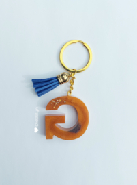 Letter G - Brons & Goud ♡ blauw kwastje