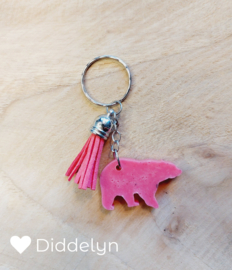 Ijsbeer sleutelhanger - Licht roze