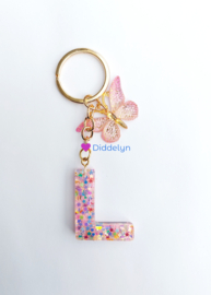 Letter L -  Multicolor ster ♡ vlinder