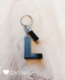 Letter L - Zwart & Grijs