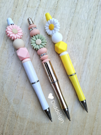 Pen geel - Daisy wit ♡ geel