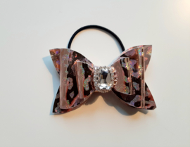 Haarelastiek oud roze glitter