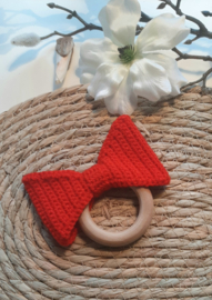 Bijtring strik Rood