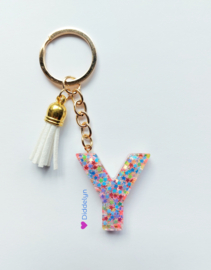Letter Y -  Multicolor ster ♡ wit kwastje