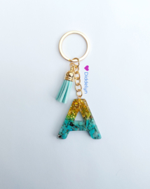 Letter A - Mint groen en goud ♡ mint kwastje
