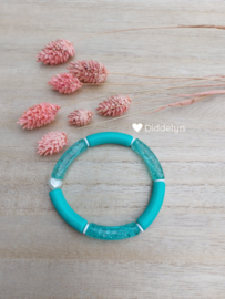Tube armband ♡ Mint groen pearl