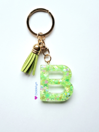 Letter B - Groen glitter ♡ groen