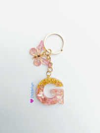 Letter G -  Stone Roze ♡ vlinder