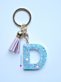 Letter D -  Aqua glitters ♡ Lila