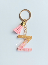 Letter Z -  Stone Roze ♡ Roze kwastje