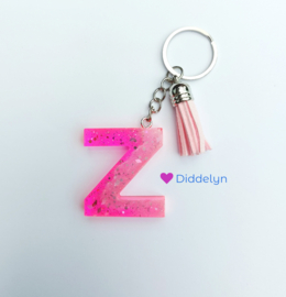Letter Z -  Roze glitter