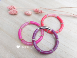 Tube armband ♡ Fuchsia roze