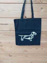 Tas Ruwhaar teckel Zwart
