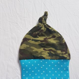Mutsje camouflage blauw