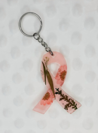 Pink Ribbon - Roze met bloemen