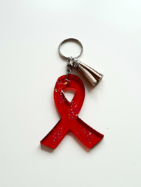 Pink Ribbon - Rood met kwastje