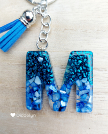Letter M - Stone blauw ♡ blauw